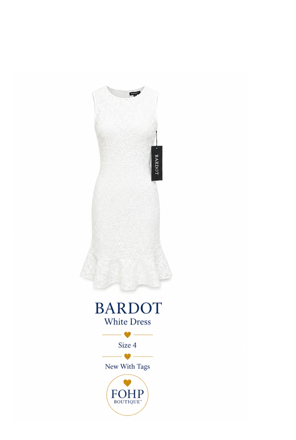 Bardot White Dress - NWT