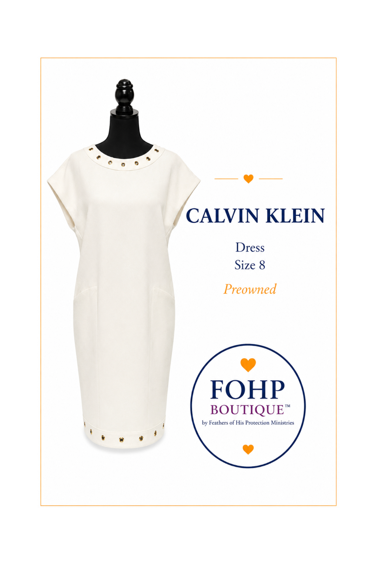 Calvin Klein White Sheath Dress
