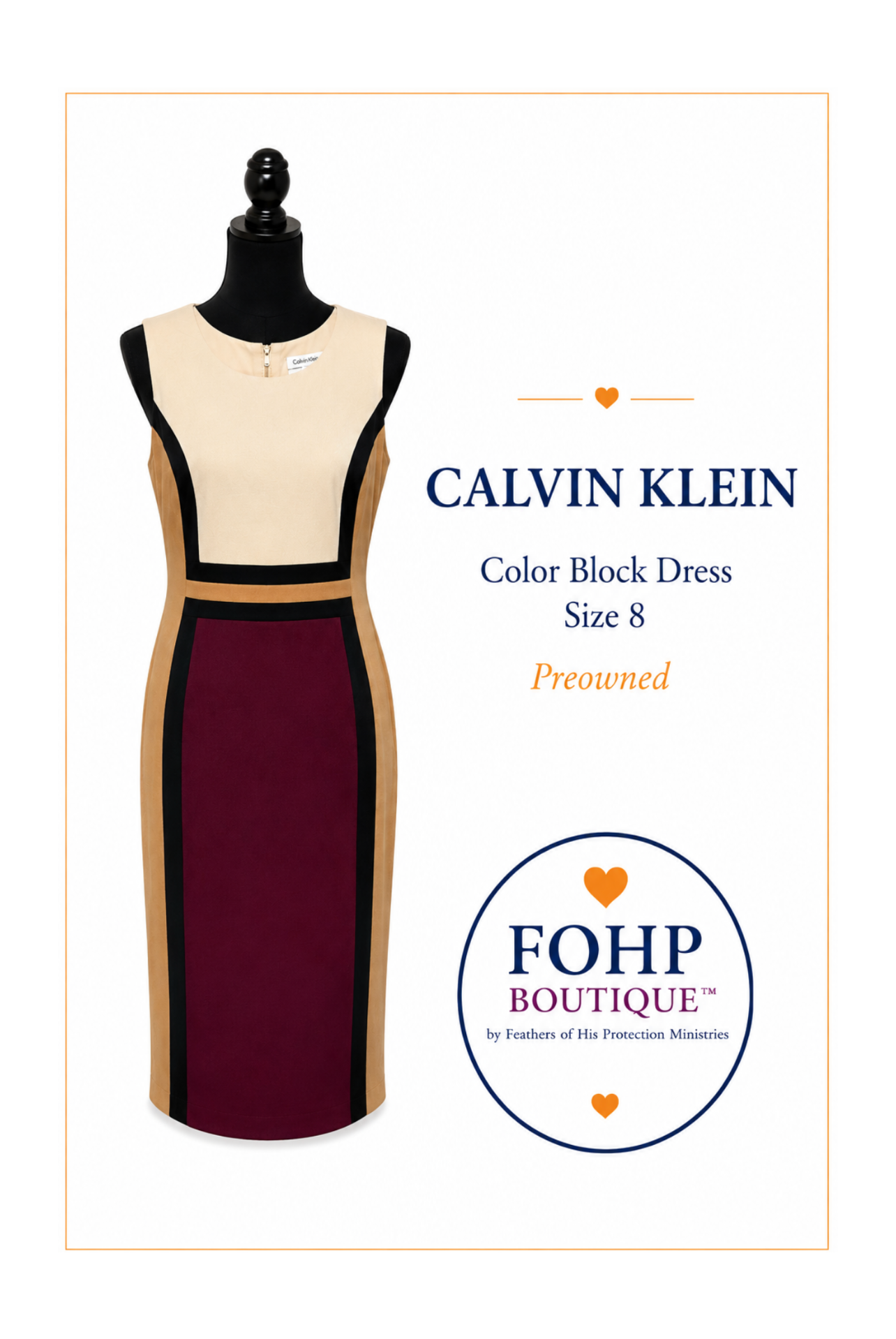 Calvin Klein Color Block Dress