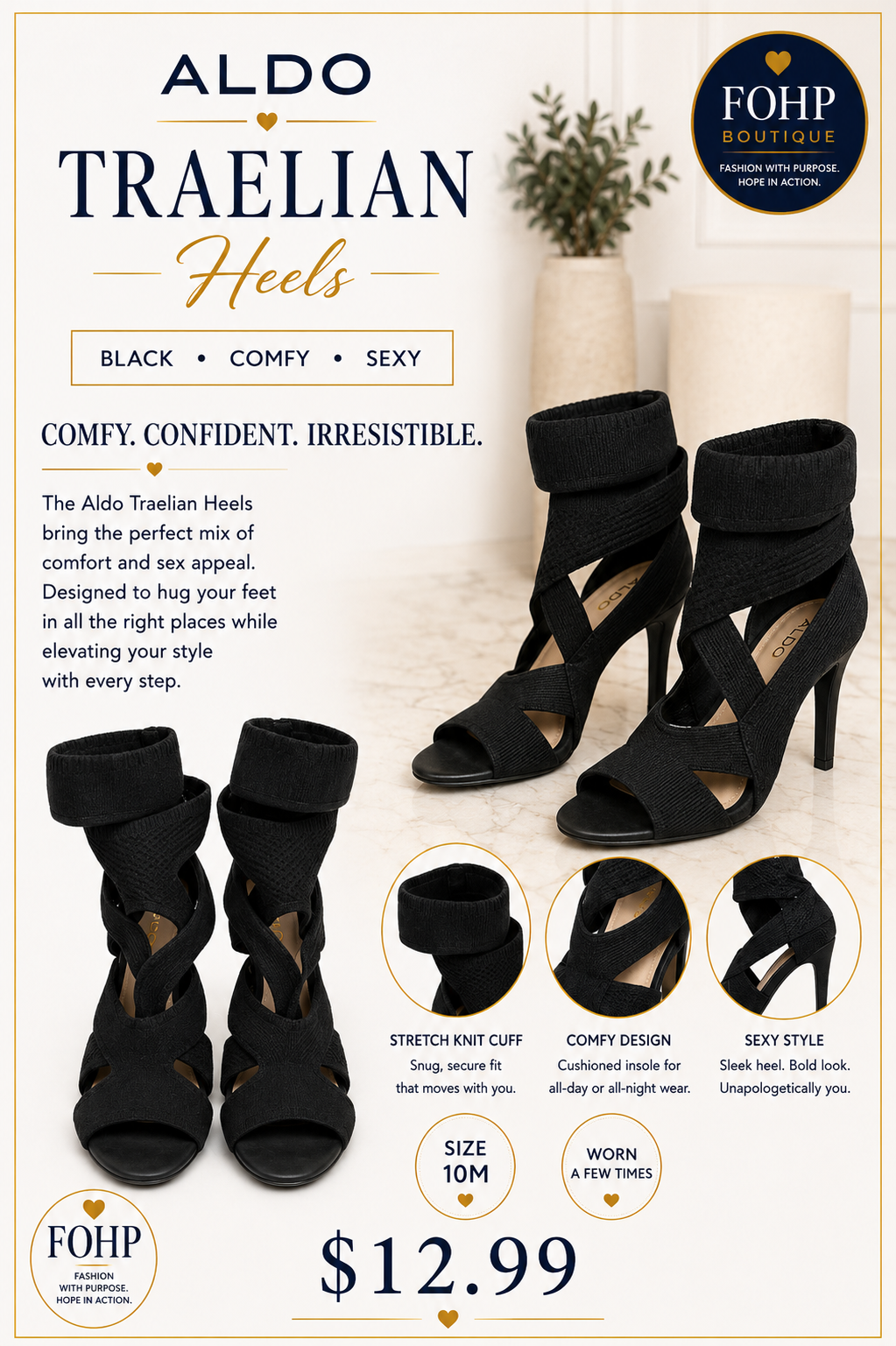 Aldo Traelian Heels in Black