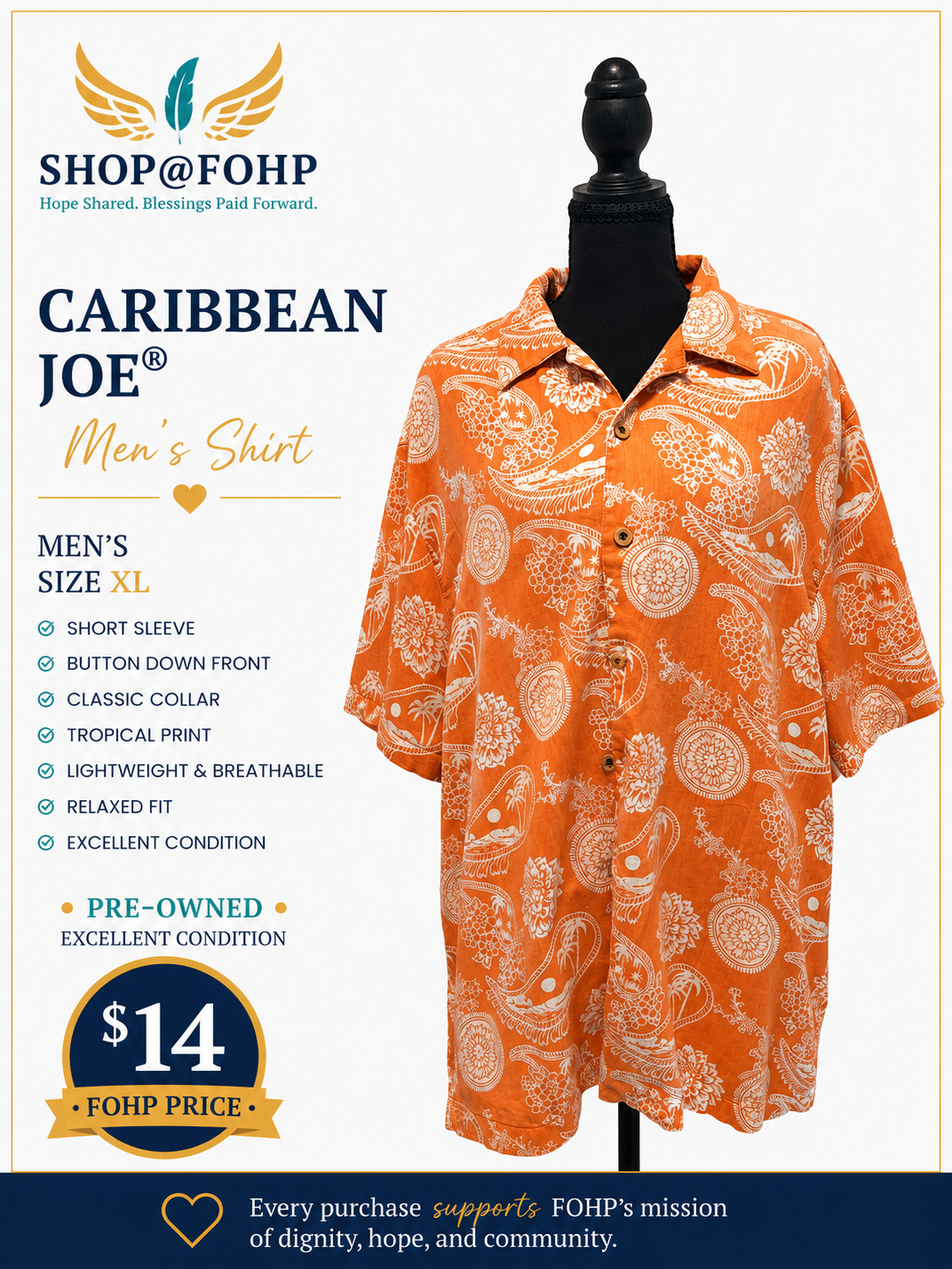 Caribbean Joe Paisley Men's Shirt