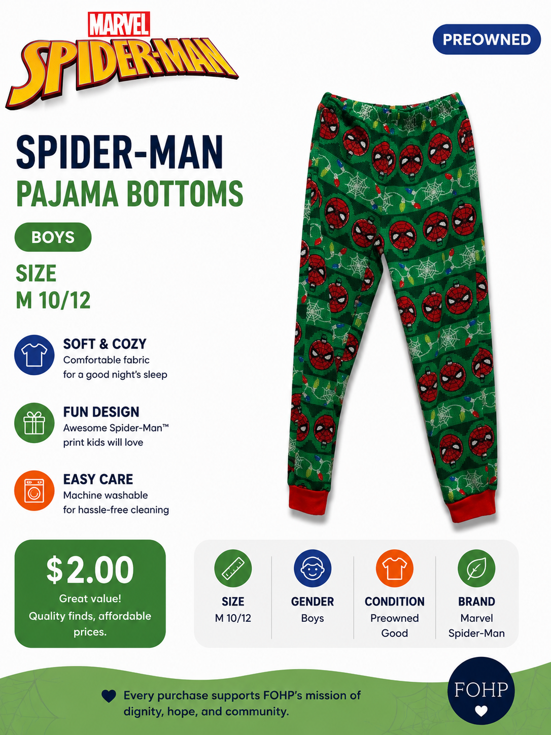 Marvel Spider-Man Pajama Bottoms
