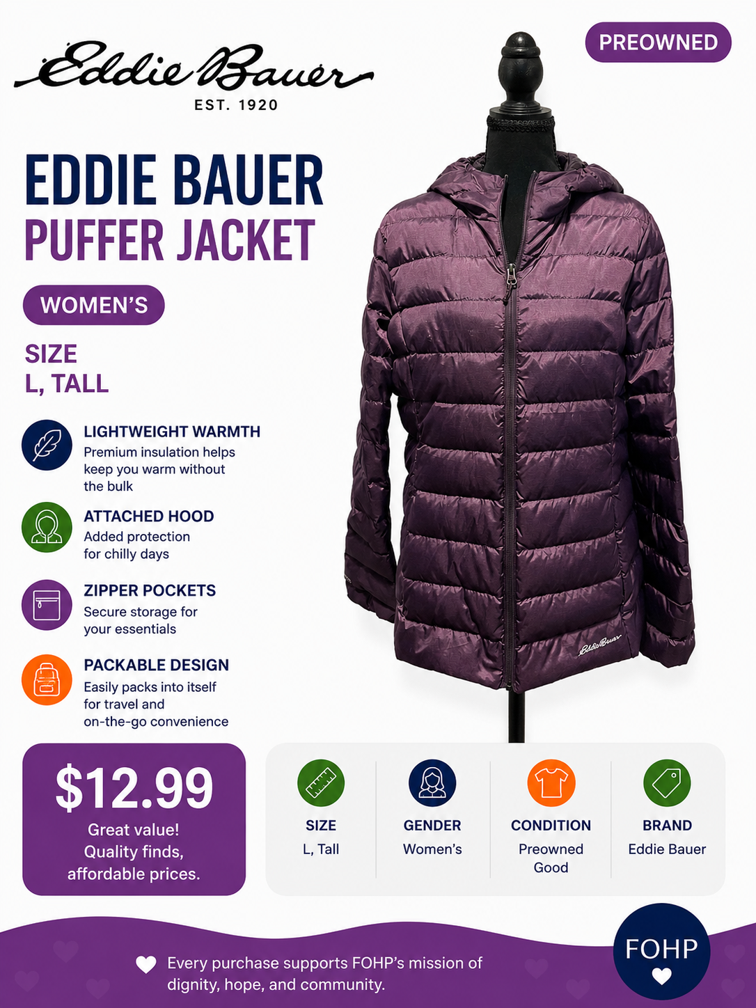 Eddie Bauer Puffer Jacket
