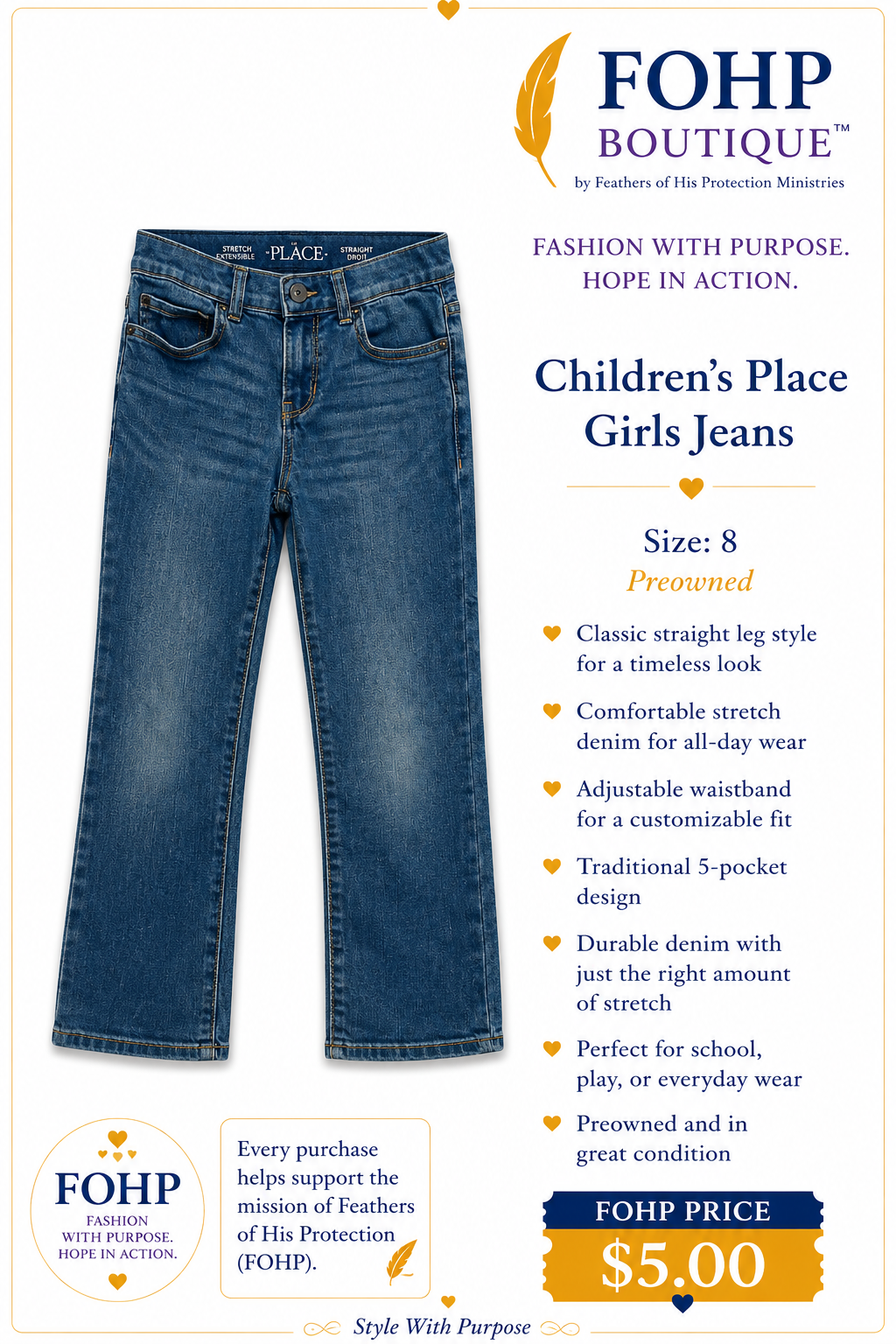 Children's Place Medium Wash Jeans