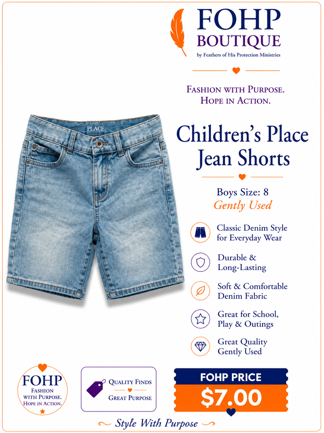 Children's Place Jean Shorts