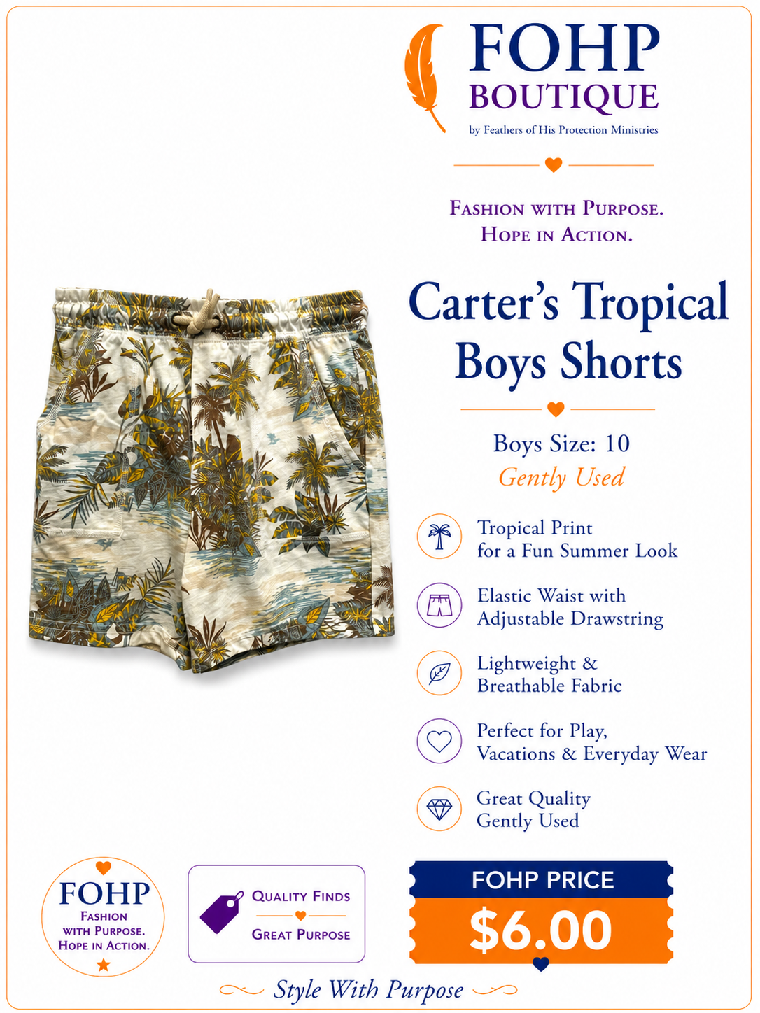 Carter's Tropical Boys Shorts