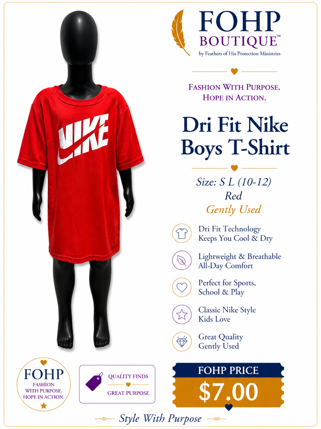 Dri-Fit Nike Boys T-Shirt