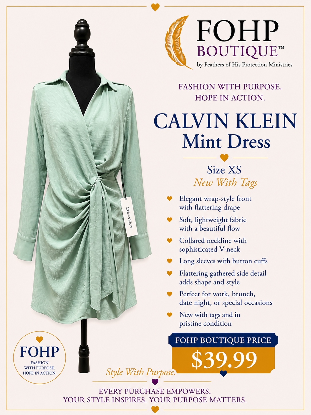 Calvin Klein Mint Green Dress