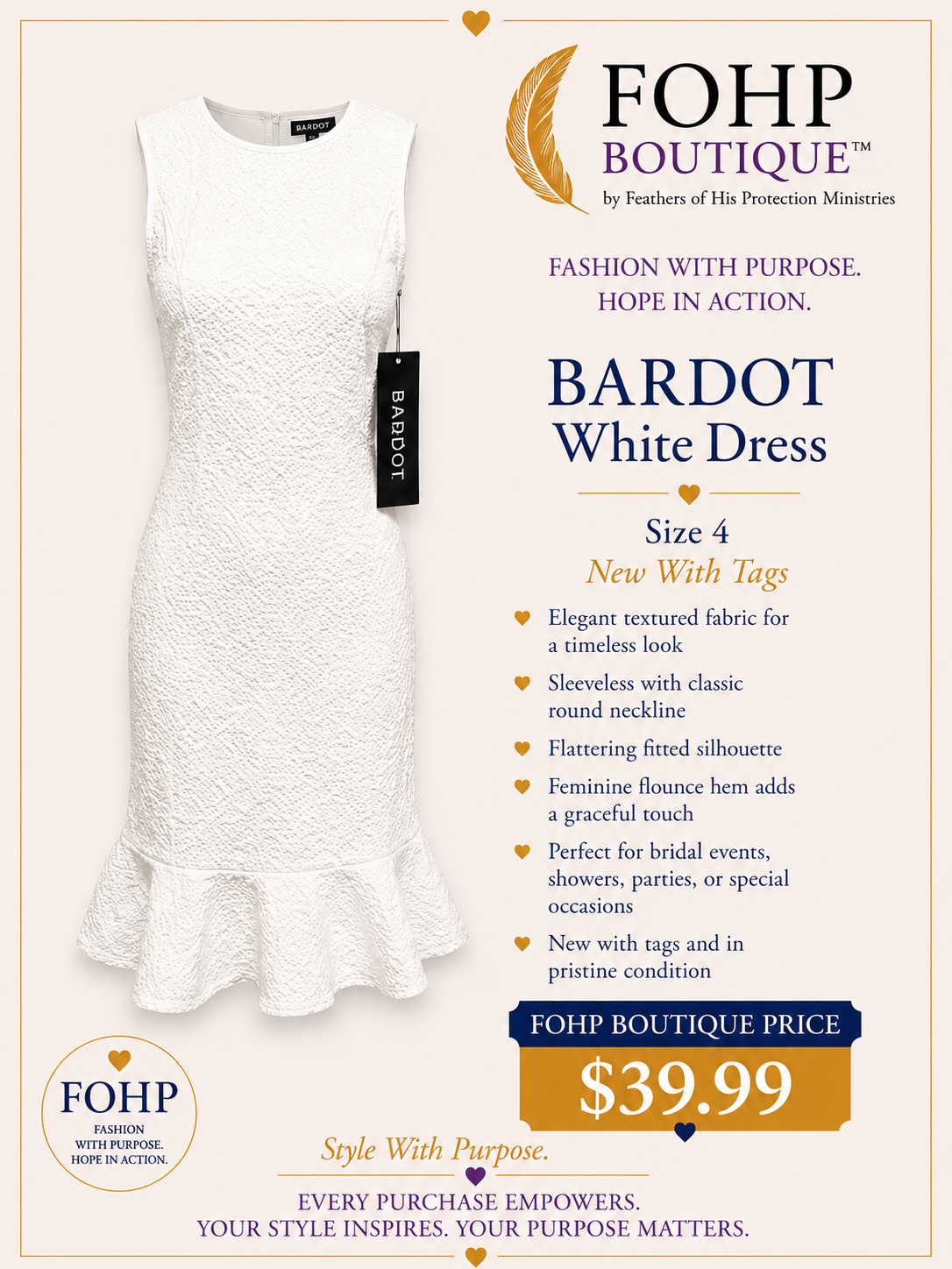 Bardot White Dress