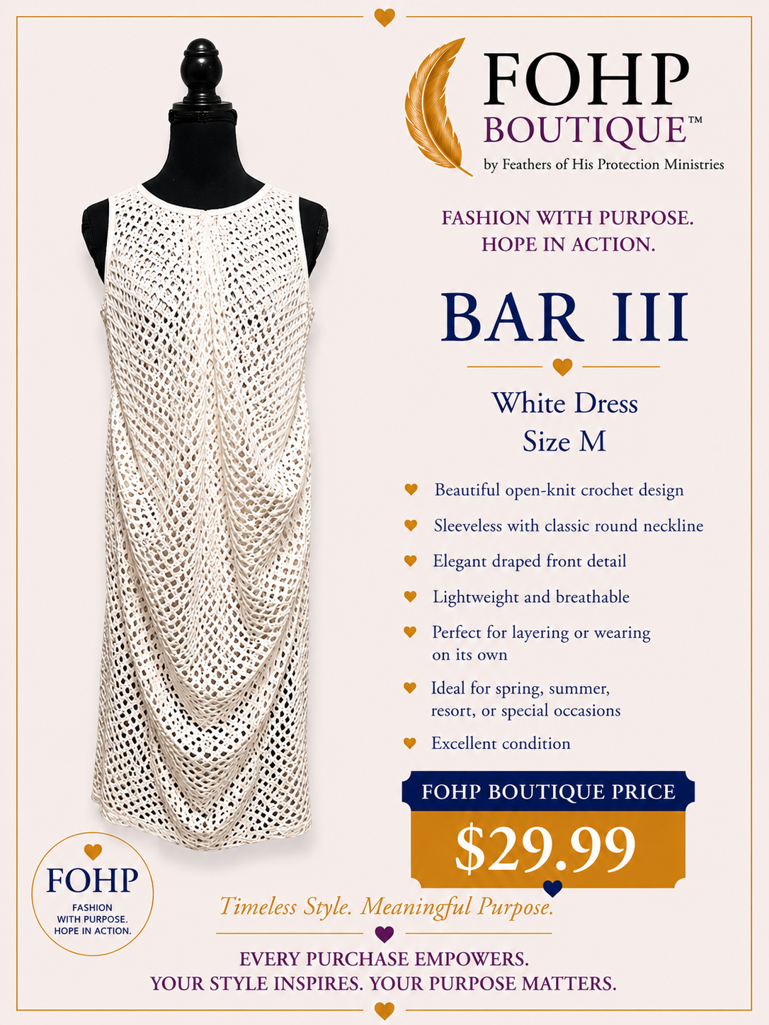Bar III White Dress