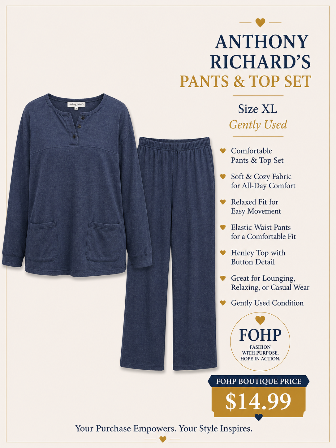 Anthony Richards 2-Piece Pants & Top Set