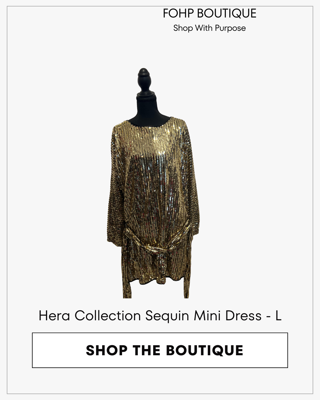 Hera Collection Sequin Mini Dress – Size L | New With Tags