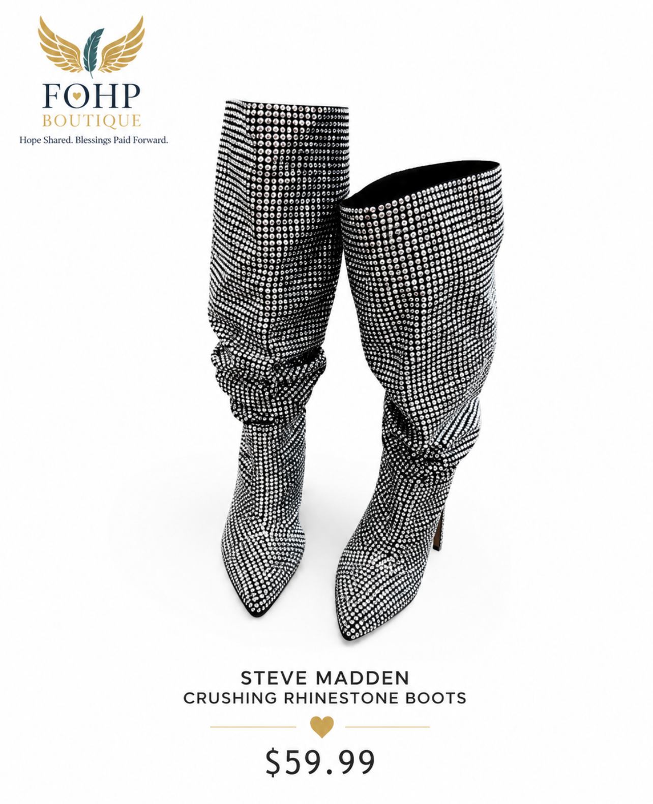 Steve Madden Women's Crushing rhinestone boots